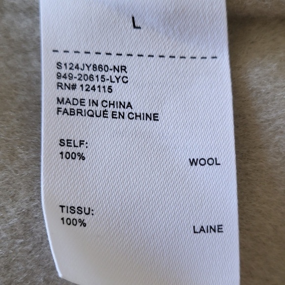 Unworn Rue Sophie Elysee Wool Hooded Jacket in Color Smoke - Picture 12 of 12